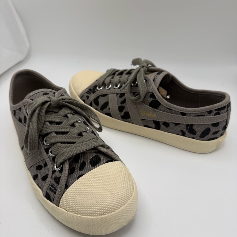 Gola Classics Women’s Classic Delta Sneakers Size 8 US / 9 EU Grey Black Leopard - Picture 10 of 11